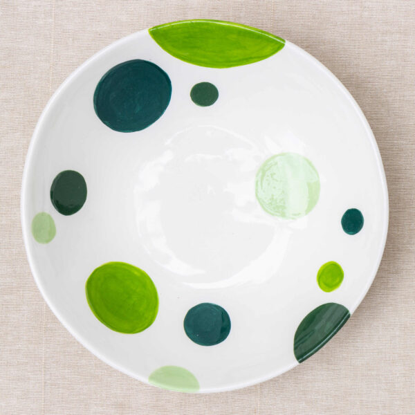 Atelier Bolle Soup plate with colors and BOSCO WOOD Green tones