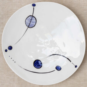 Ceramic Atelier Mondrian dinner plate with BLUE color