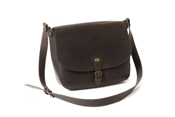 Leather laptop bag with one compartments Machiavelli leather workers with genuine leather. with only shoulder strap