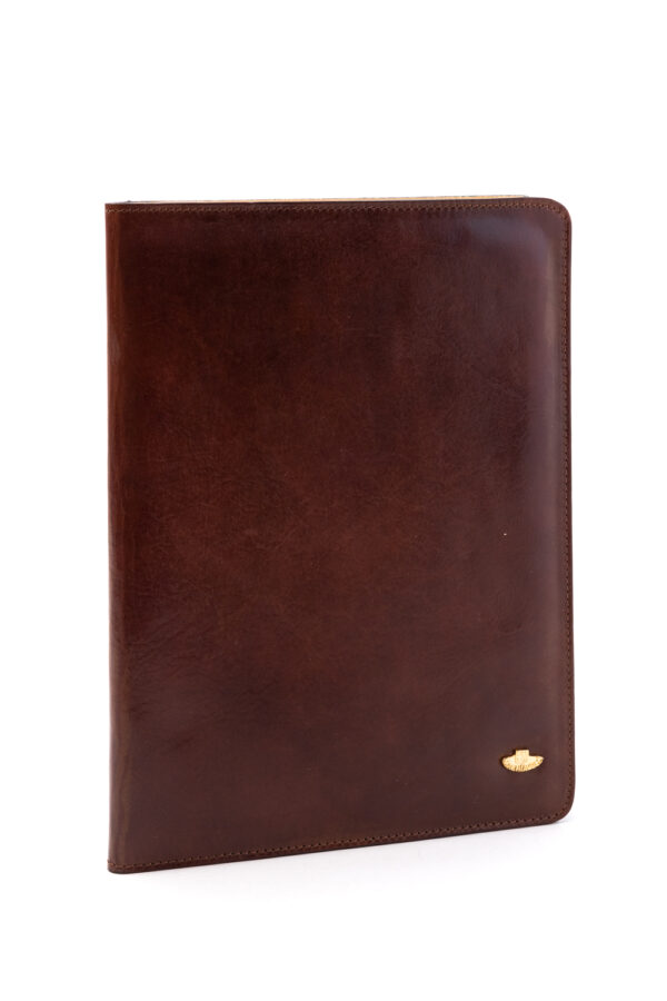 Block notes cover - Notepad holder in genuine leather Machiavelli leather goods Brown natural