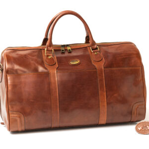 Leather travel bags or duffle bag with genuine leather Machiavelli leatherwear made in Italy