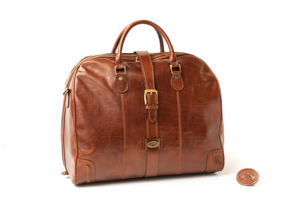 Bag or travel bag, with genuine leather made in Tuscany Machiavelli leatherwear