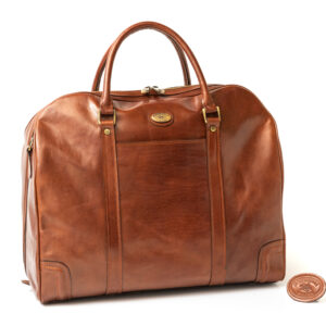 Large Duffle bag or bag. Machiavelli Tuscan leather craftsmen with genuine made in Italy vegetable tanned leather