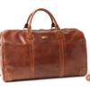 Leather Bag or large Duffle bag, Machiavelli Tuscan leather masters with genuine vegetable tanned leather