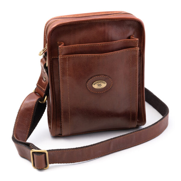 Machiavelli Tuscany leatherwear Natural brown small travel and work purse bag 9863