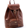 Machiavelli Masters Tuscan Leather Goods Bucket Backpack small with buckle with pocket large elegant large natural brown