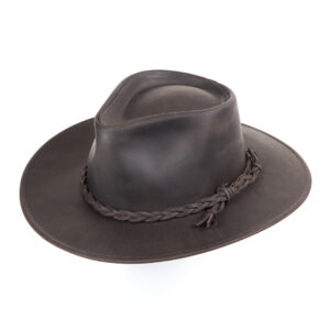 Machiavelli Master Leatherworkers Tuscan artisans Crazy Horse leather hat youthful Australian style in genuine natural crazy horse vegetable tanned leather